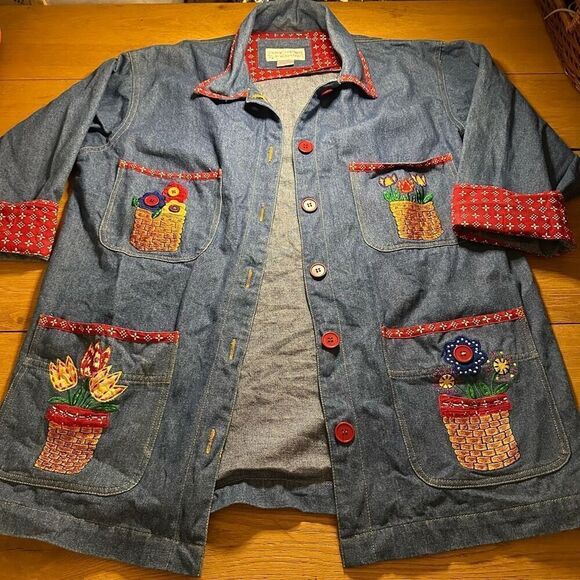 Vintage Casey Coleman Jean button up shacket s/m - Picture 1 of 10